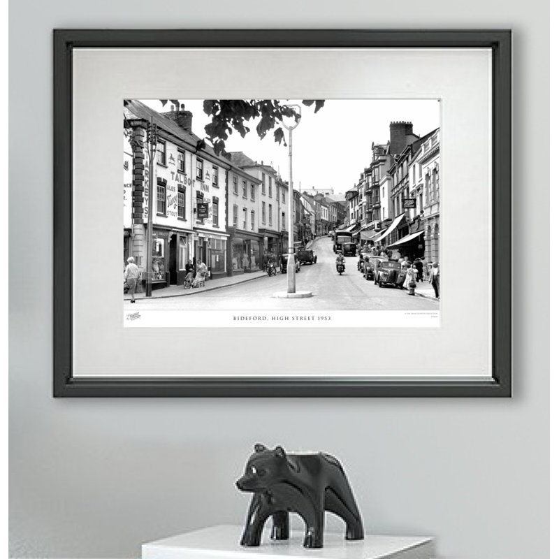 Bideford, High Street 1953 - Single Picture Frame Print, 45cm H x 60cm W x 2.3cm D