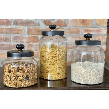 Gracie Oaks Quip 3 Piece Kitchen Canister Set