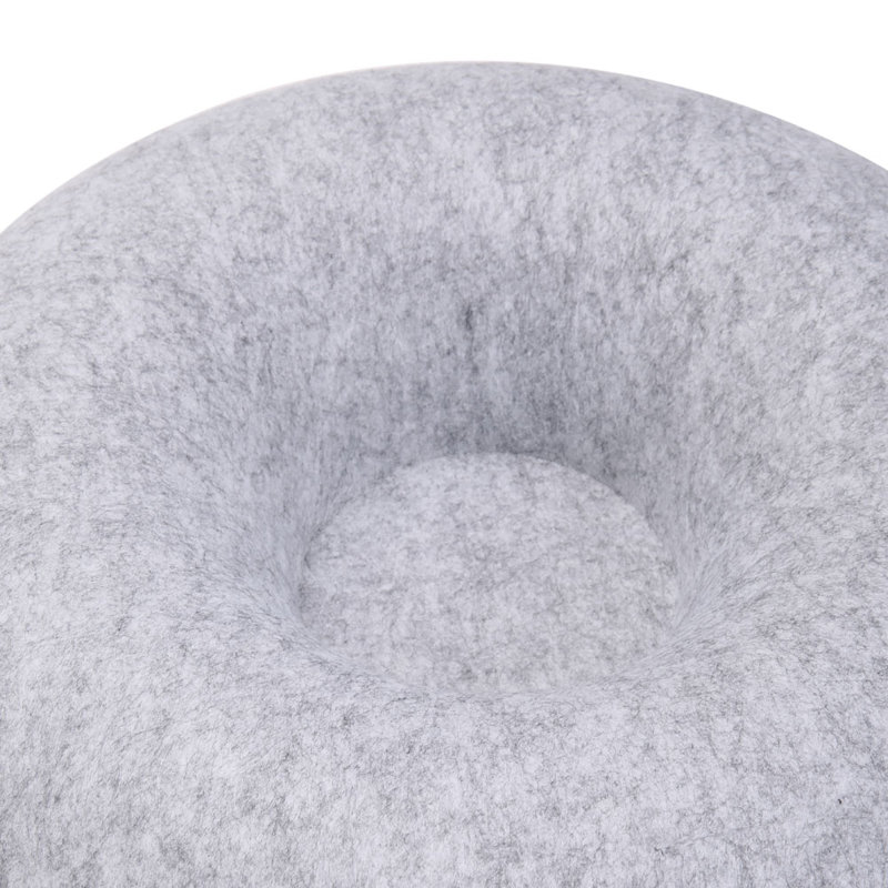 Wimberley Velvet Nest Pet Bed, Light Grey, 20 H x 50 W x 50 D cm