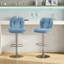 color Height Adjustable Modern Faux Leather Swivel Bar Stools-412029203