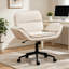 Bureau à domicile, coiffeuse et chambre à coucher | Chaise à accoudoirs pivotante compacte et ajustable en tissu beige-586456881