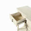 Console Traditional Traditional avec 3 tiroirs à fermeture en douceur et tablette inférieure, structure en bois massif, pieds romains tournés, poignées en cuivre rétro, blanc