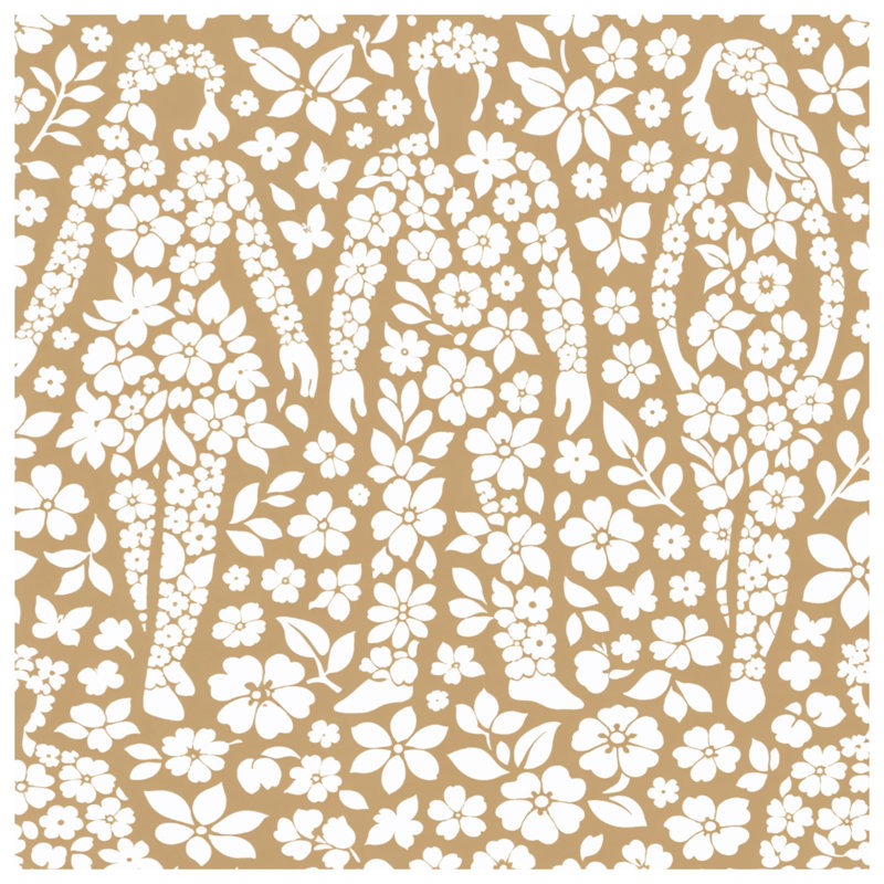 Couvertures florales Silhouettes Humaines, 50in W x 60in H