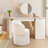 Upholstered Vanity Stool with Storage-1152850593