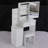 Compact Vanity Table Set With Cushioned Stool And Sliding Mirror-1218616633