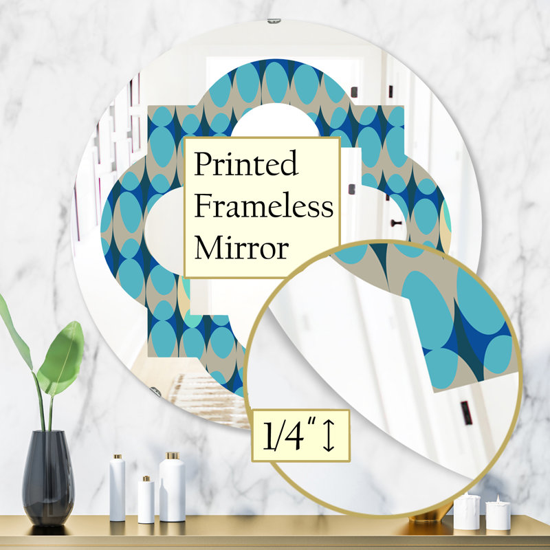 Miroir mural Quatrefoil, H 31,5 po x l po