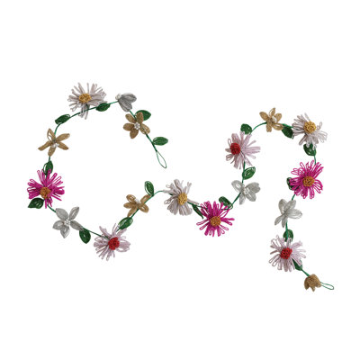 Artisan Acrylic & Glass Flower Garland