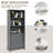 Standing Wooden Bookcase with 3 Tier Open Book Shelving and Double Doors-562250613