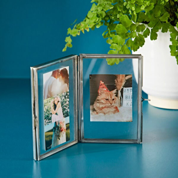 Metal Picture Frame, Antique Silver, 12cm x 16.5cm