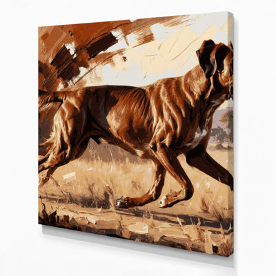 «Dogs Rhodesian Ridgeback», art mural sur toile brune