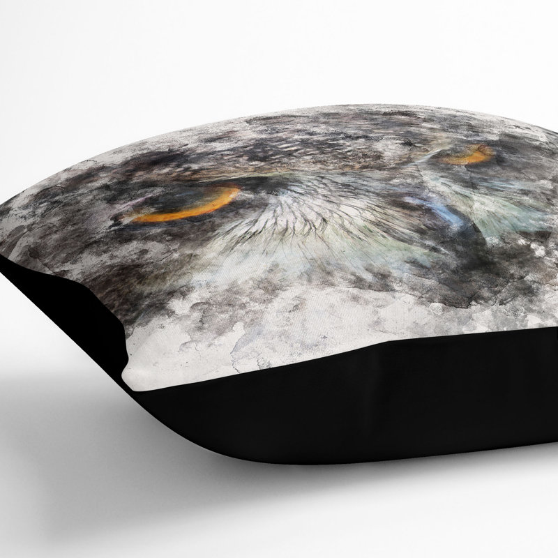 Square Cushion, 55cm H x 55cm W x 20cm D, Black