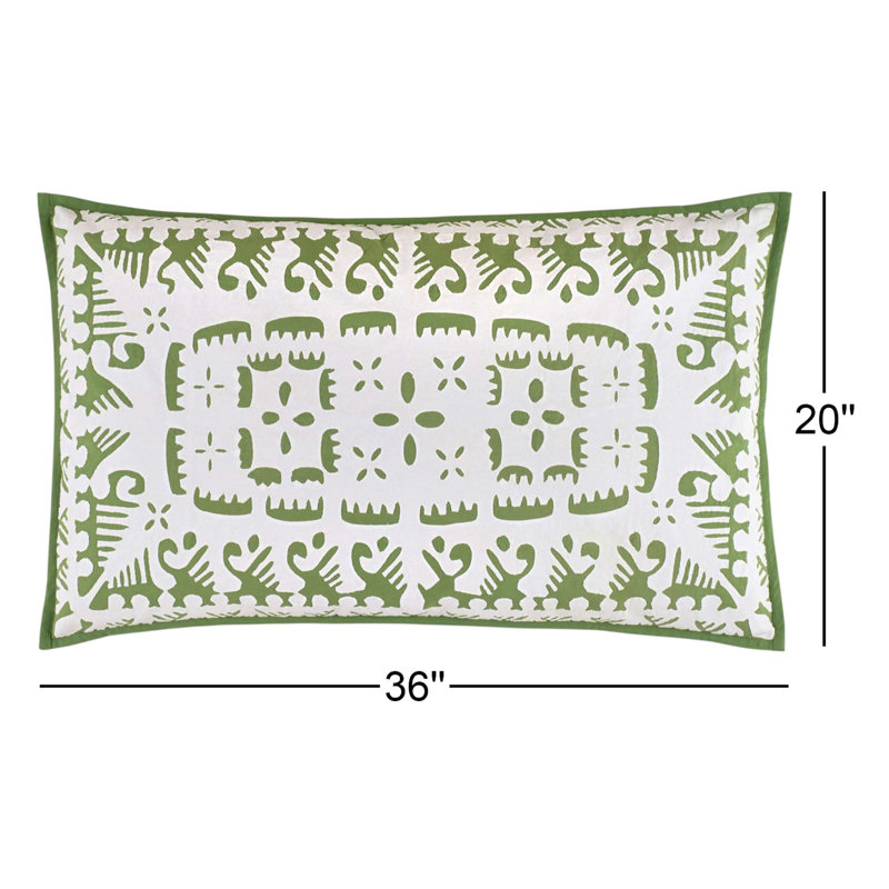 Knight Wood Cutwork Sham, Olive, King
