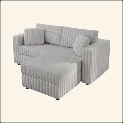 75.6"Soft  Modular 2-Person Sofa With Hydraulic Lift. Highly Comfortable & Stylish. Matches 30.7" Ottoman. Ideal For Bedroom & Living Room