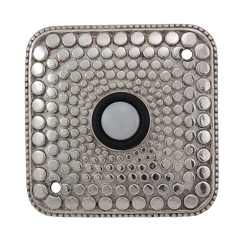 Tiziano Push Button, Polished Silver
