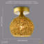 Modern Satin Ceiling Light Fitting With Twisting Metal Shade By-193470202