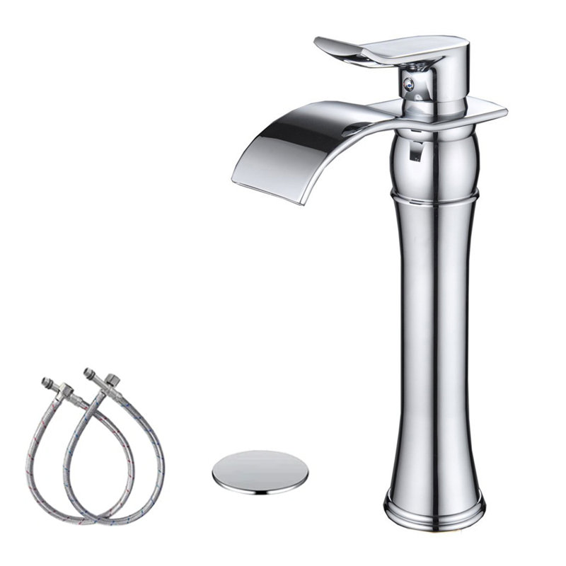 Single-handle Bathroom Faucet with Drain Assembly, Chrome