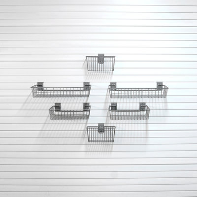 Steel Slatwall Bin Piece Set