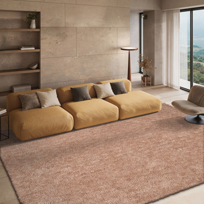 Tapis beige à poil long Anacortes