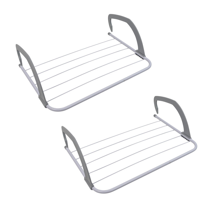 JVL Over Door Radiator Clothes Drying Airer-6M, White