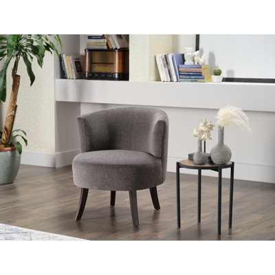 Cedar 28'' Wide Barrel Chair, Gray