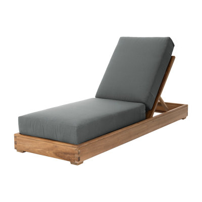 Chaise longue d'extérieur en teck Starlita
