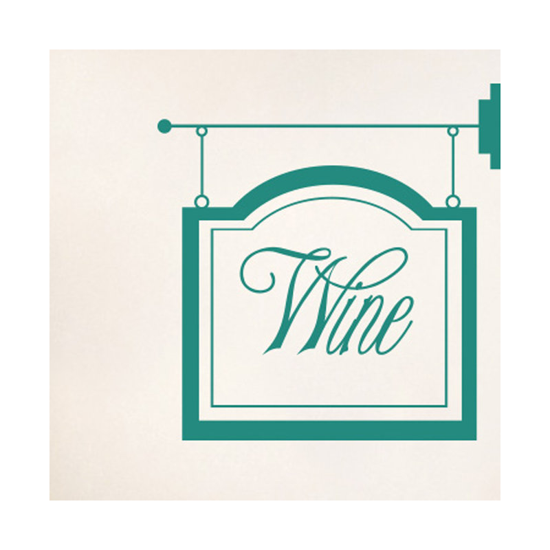 Abstract Wall Decal, Aqua Green