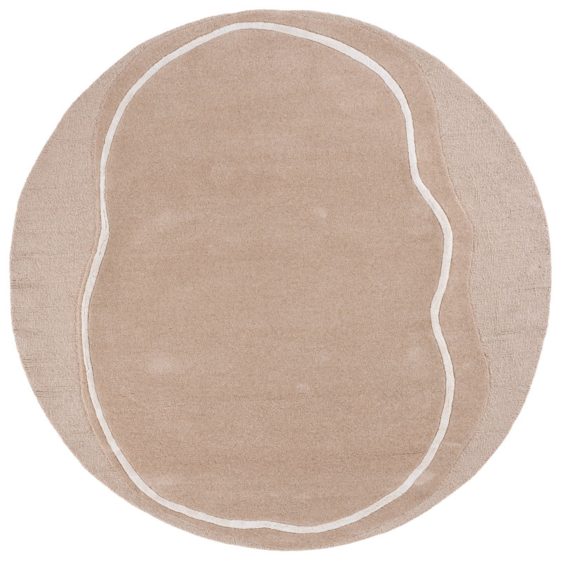 Fifth Avenue Hand Tufted Wool; Viscose; Cotton Abstract Indoor Rug, Round 6'