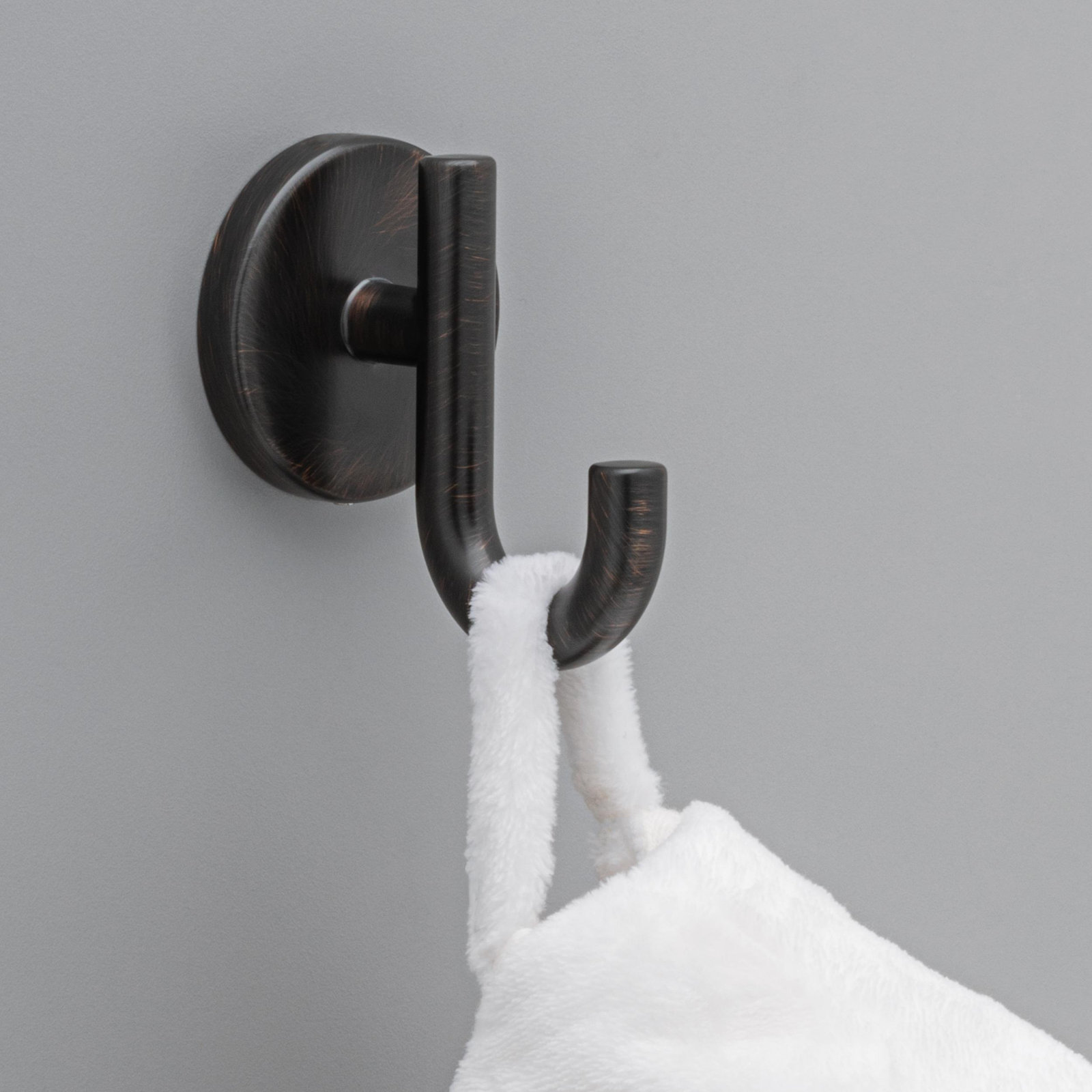 Trinsic Single Towel Hook, Venetian Bronze