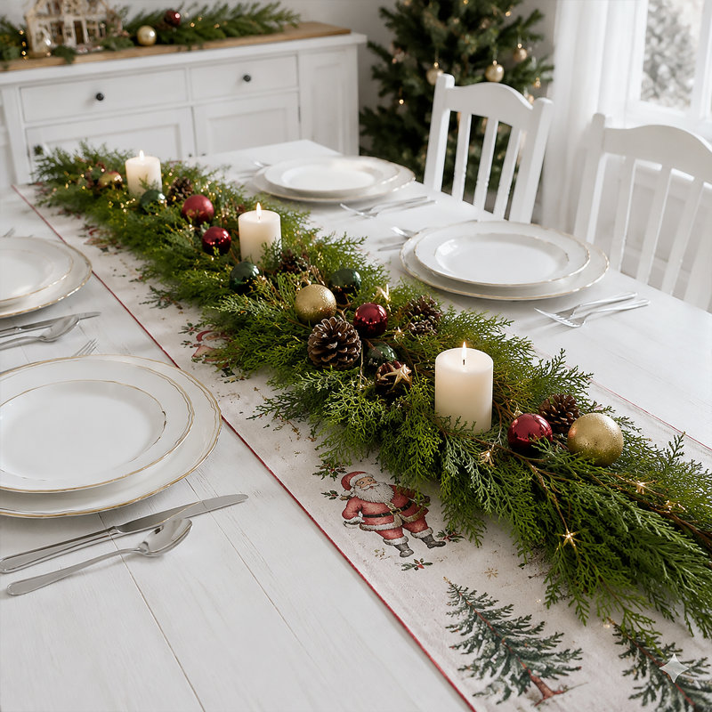 Lifelike Real Touch Christmas Cedar Garland, Artificial Greenery Garland, Farmhouse Holiday Mantel Decoration, Indoor Stair Railing Greenery Decor