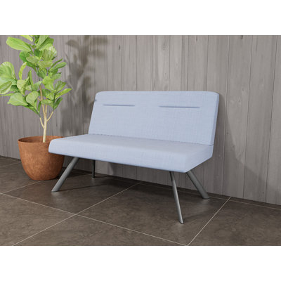 Willow Lounge Reception Armless Loveseat Steel Legs