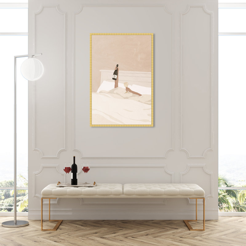 I Toast for You - Peinture, Cadre doré, H 45 po x l 30 po x P 1,5 po
