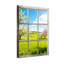 Paysage de printemps avec arbres en fleurs et champ vert-1223362984