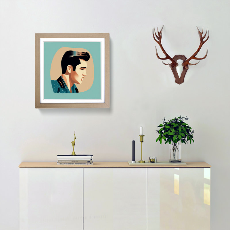 Single Picture Frame Print on Wood, Oak