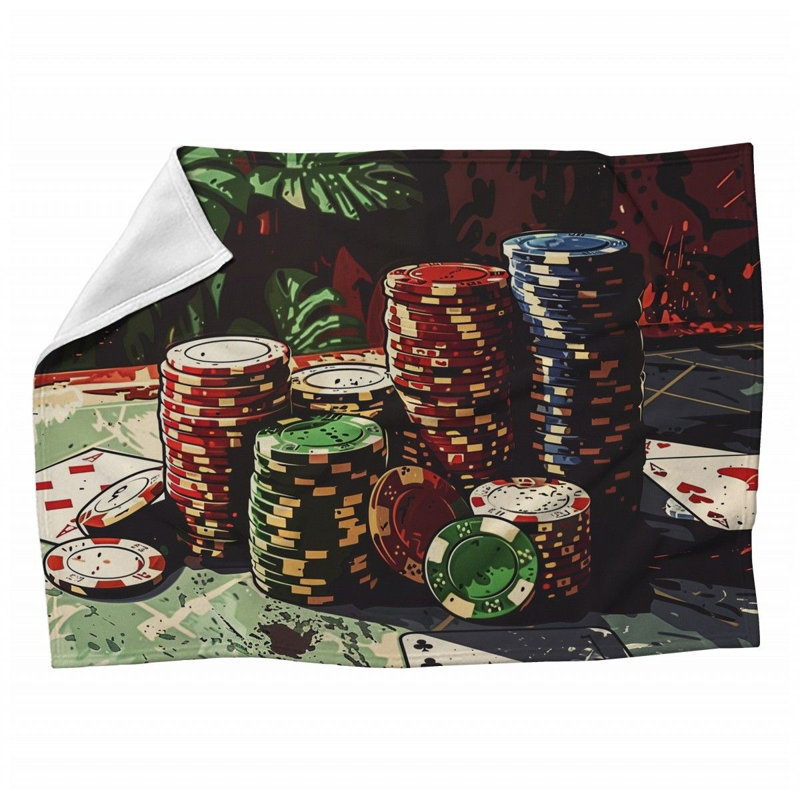 Machine Printed Throw Blanket, 50" x 60"