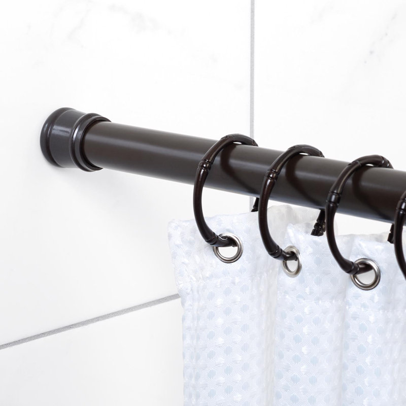 Tringle à rideau de douche droite réglable 72", Bronze