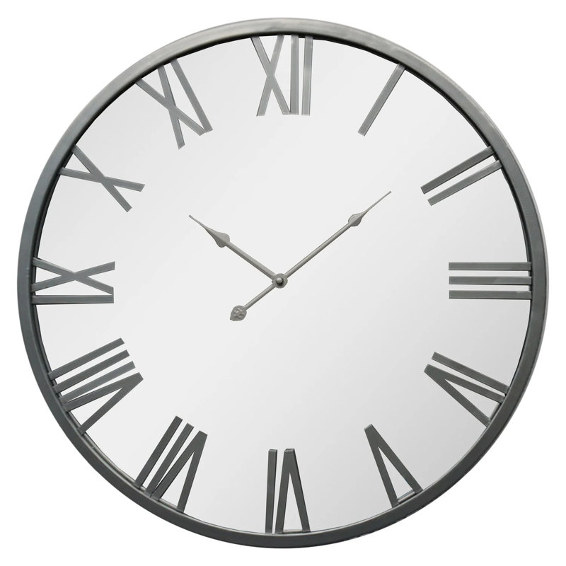Emanuele Metal Wall Clock, Black