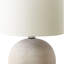 Mazzy Table Lamp With Ivory Concrete Base, Modern Tall Fabric Shade-117054279