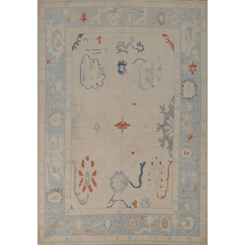 Tapis turc Oushak fabriqué à la main à teinture végétale 7