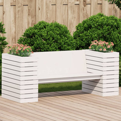 Planter Bench 65.9"X23.6"X25.6" Solid Wood Pine