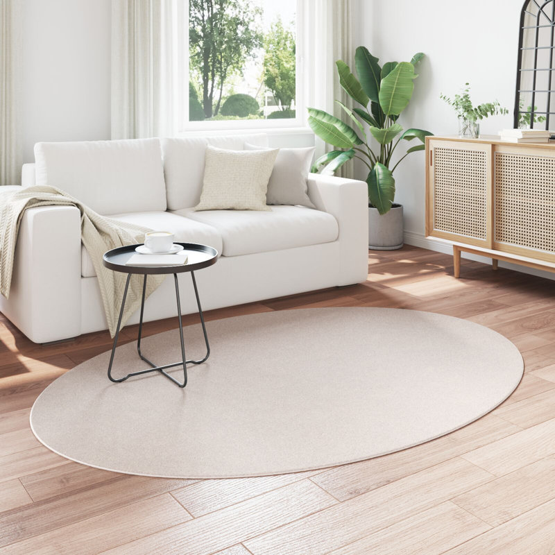 Rugs Sand Non-Slip Area Rug, Oval 140 x 200 cm, Polyester