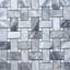 Bardiglio 12" x 12" Marble Pinwheel Mosaic Wall & Floor Tile-79872545