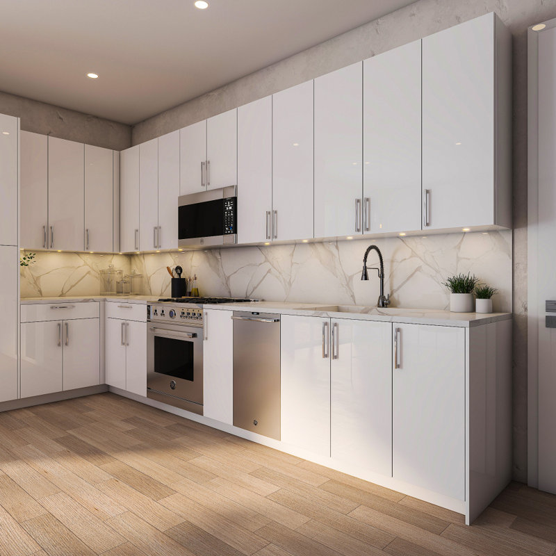 Radiance 3 in. W x 34.5 in. H Slab Filler in White Gloss
