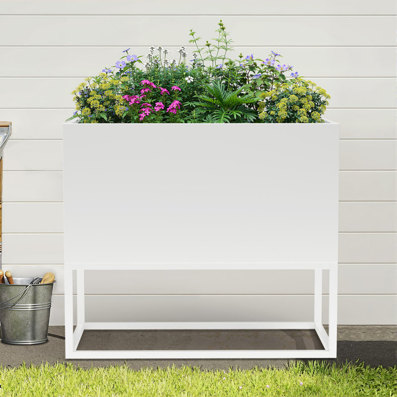 Boîte à fleurs élégante - Jardin élégant, H 36 po x l 47 po x P 18 po, Blanc