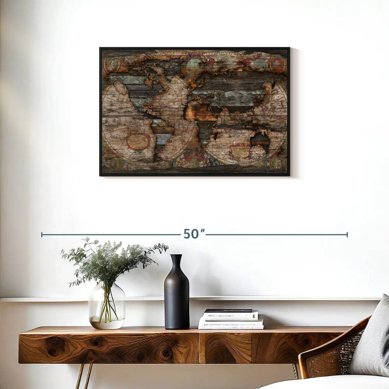 Aliaz Reclaimed Map, 21" H x 31" W