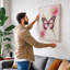 Butterfly in Bloom Botanical - Wrapped Canvas-584570473-584570479