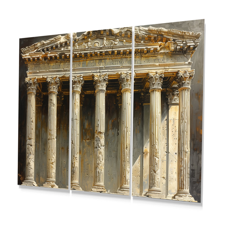 Ensemble de décorations murales Beige Roman, H 28 po x l 36 po x P 1 po
