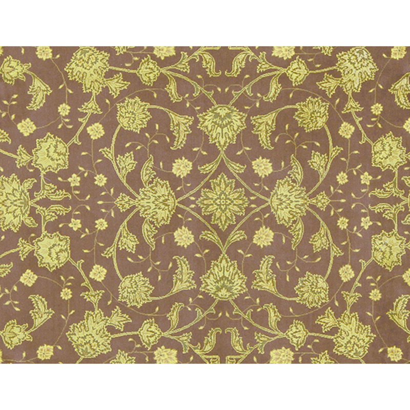 Hand Knotted Wool Area Rug in Aubergine