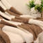 Jeté brun clair en damier pour canapé, lit et chambre AC.-125026859