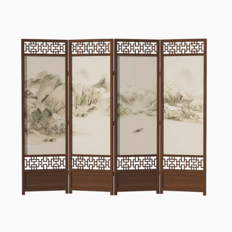 Nouvel écran chinois en bois massif