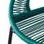 Bleu sarcelle, cadre, siège ergonomique profilé et élégant style tissé, idéal pour la cuisine de balcon